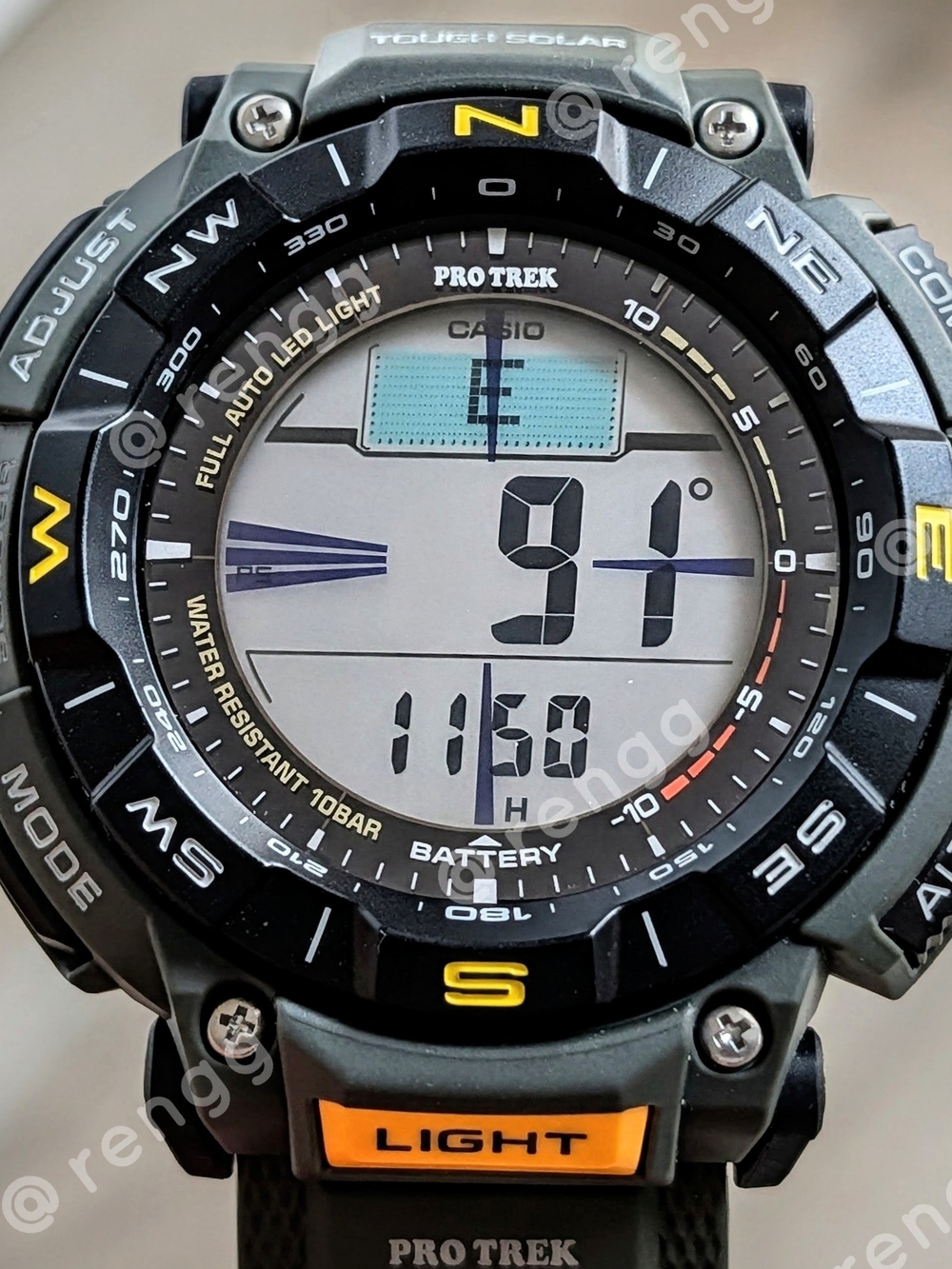 Casio Pro Trek Black and Yellow Outdoor Digital Watch